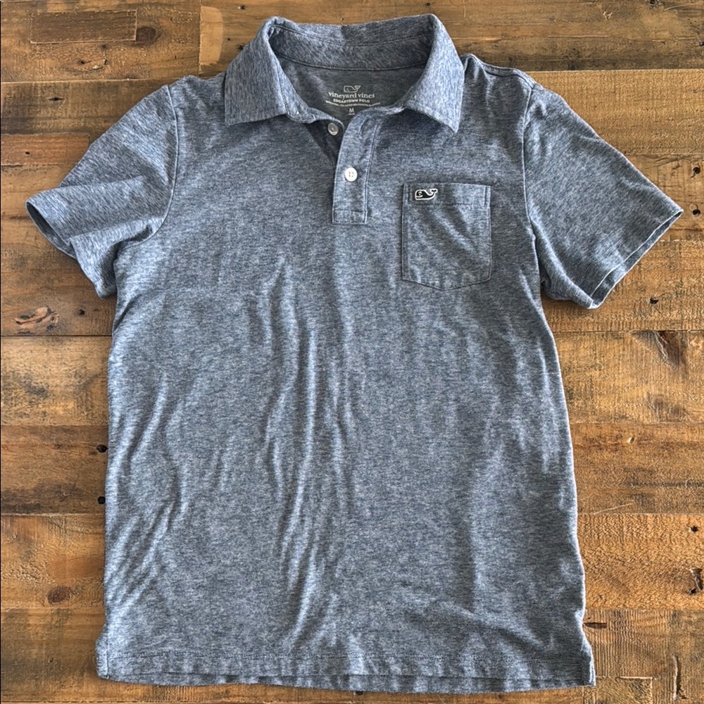 Vineyard Vines Blue Polo Shirt Classic Knit Short Sleeves
